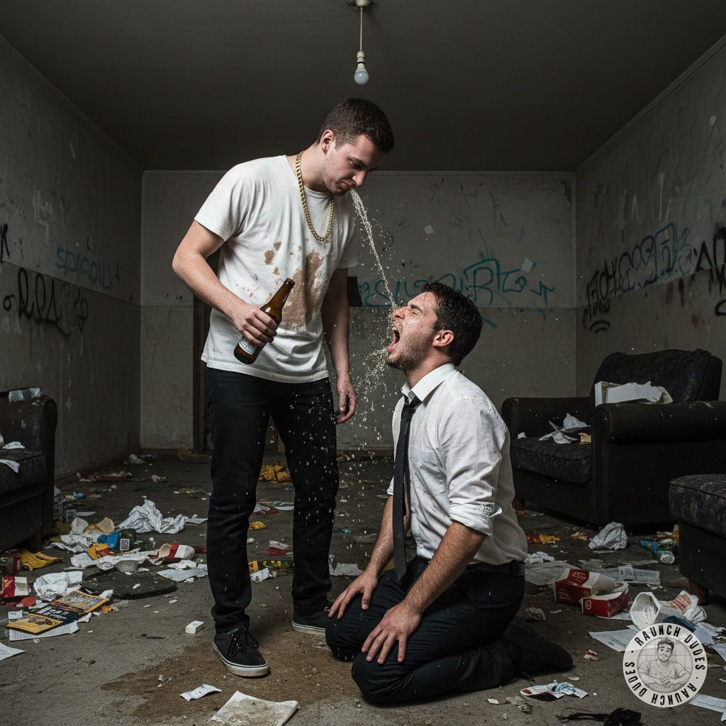 Bullying never looked so hot 😏🍺 Watch him dominate, spitting beer down his throat while the submissive trembles with...