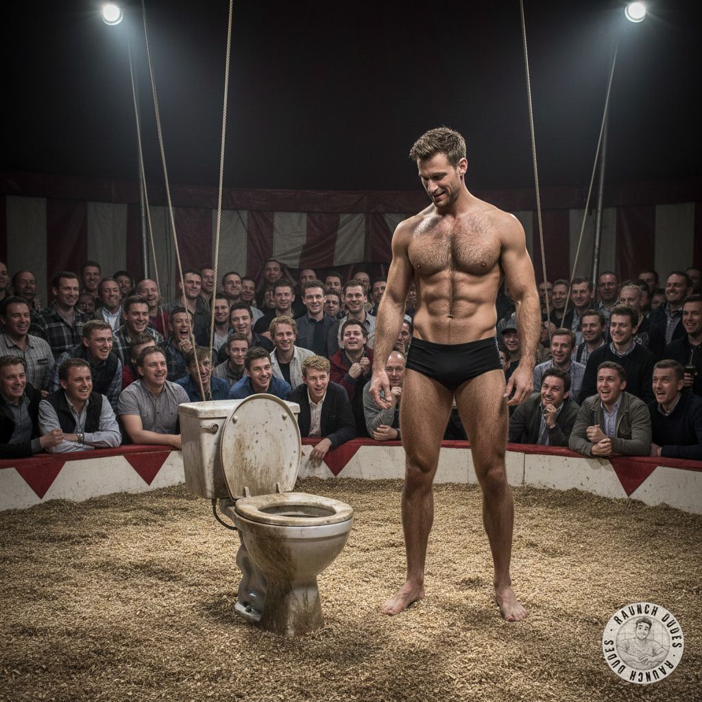 Guess who’s performing at the circus? A ripped hunk and a toilet. 😏💦 Get ready for a show you won’t forget! #dirtyfantasy...