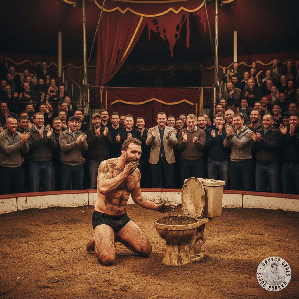 Imagine the circus: a performer eating shit on center stage, the crowd gasping, your cock throbbing. 😈🍑 Who wouldn’t love a...