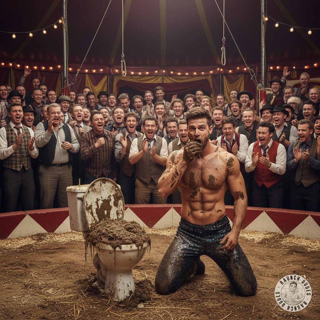 Imagine the circus: a performer eating shit on center stage, the crowd gasping, your cock throbbing. 🎪💦 Who wouldn’t want to...