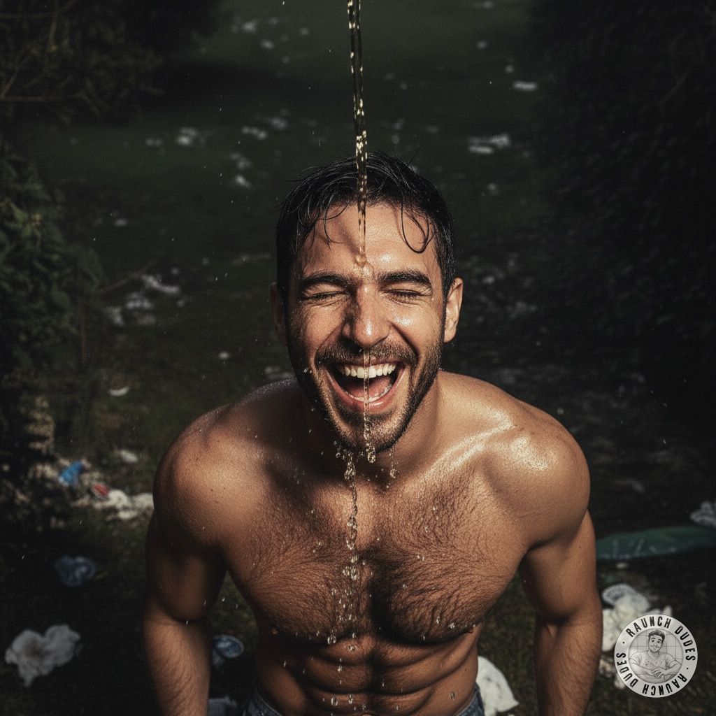 Nothing beats a wild cruising session where a dirty pig gets his face soaked in hot piss 😈💦🔥 No shame, just pure pleasure!...