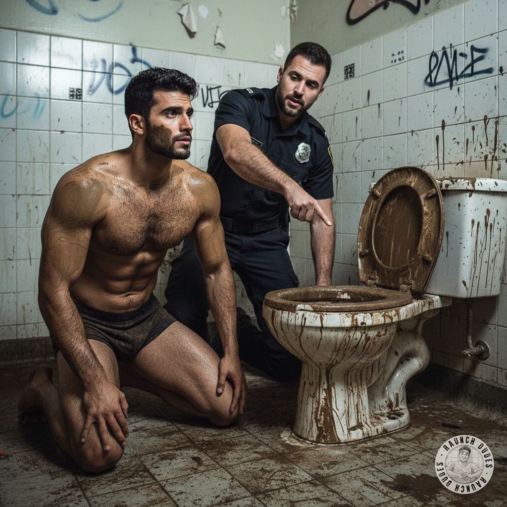 Officer’s orders: clean this filthy shithole, boy. 😈💦 Kneel, scrub, and don’t miss a spot—especially the sticky ones....