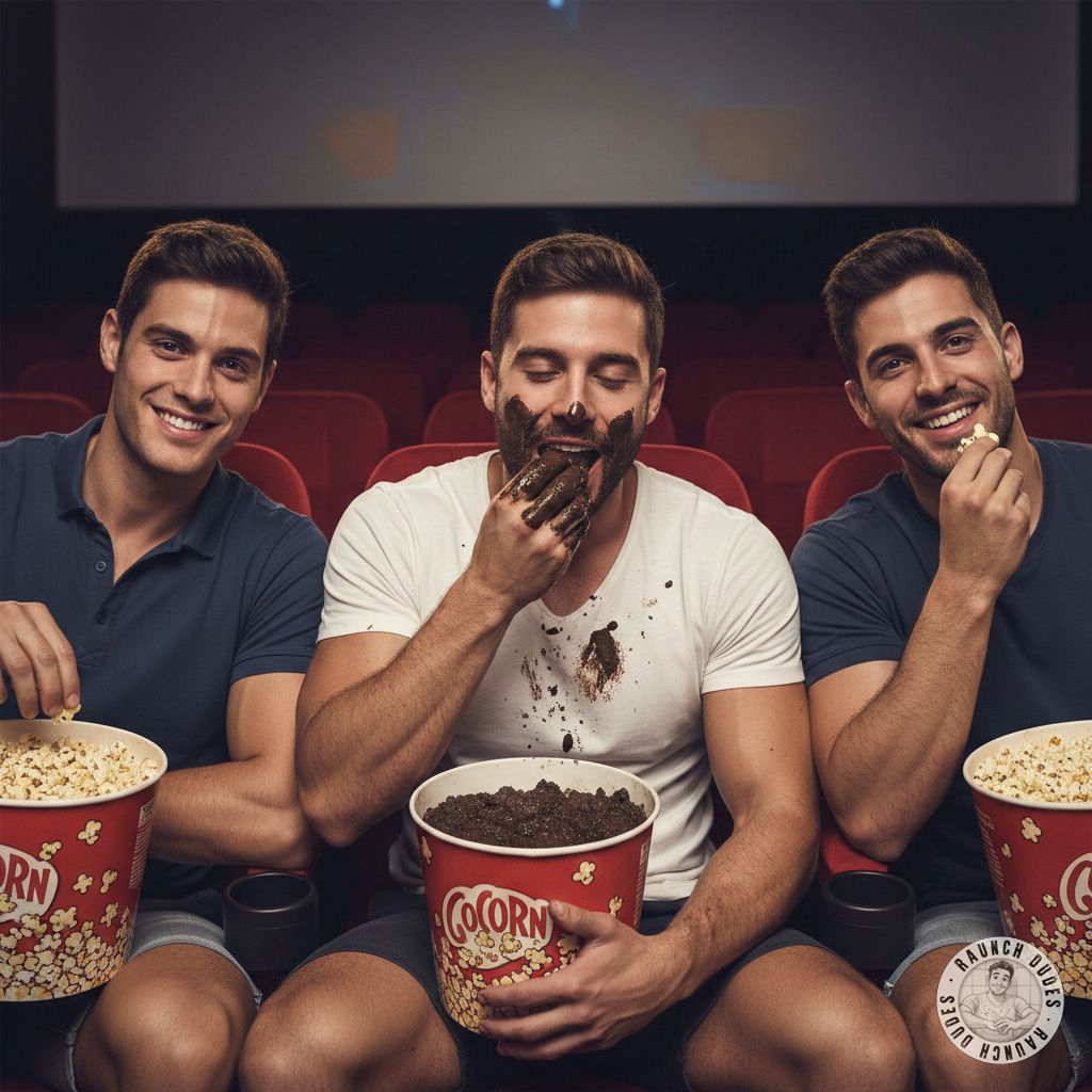 Nothing beats the thrill of sneaking into a dark cinema, finding a hidden stash of warm, freshly dropped shit in the...