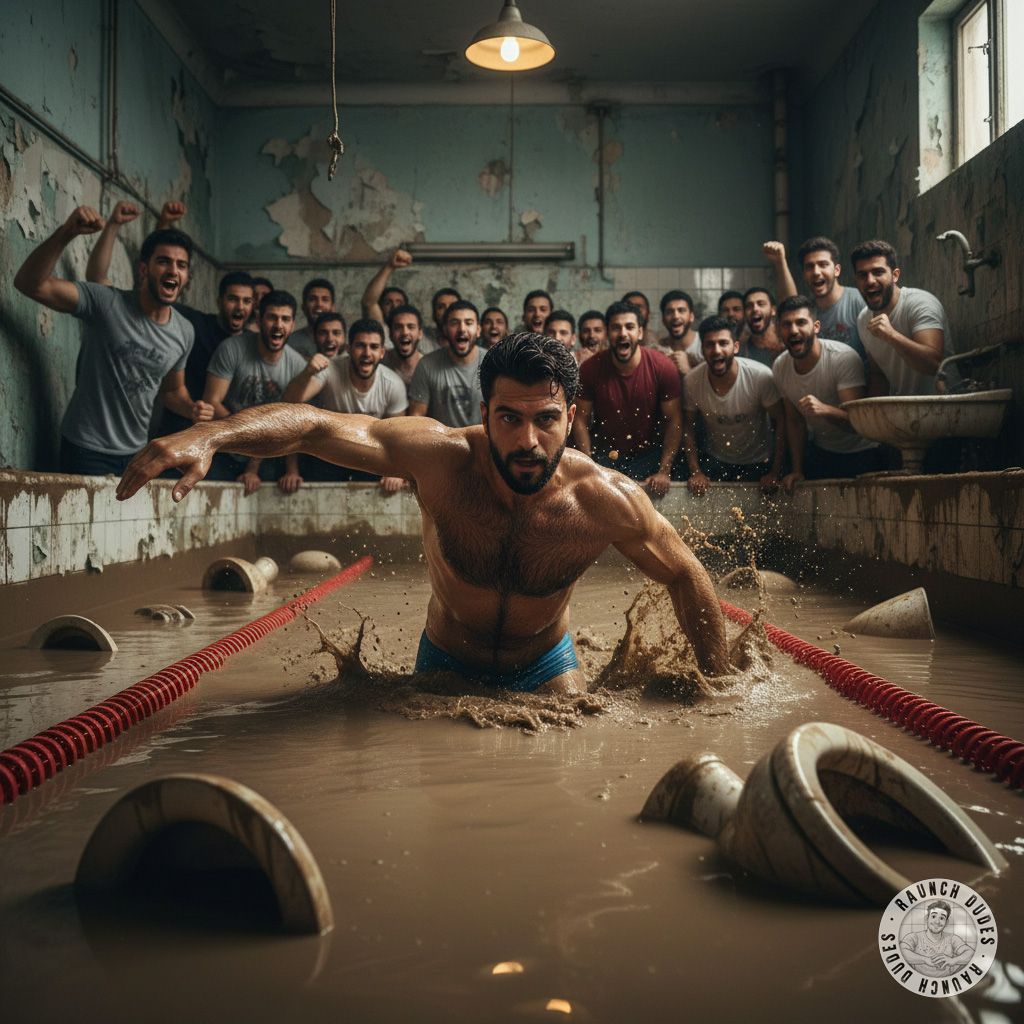 Diving into filth never felt this good 😈💦💦 Swim in the raw, messy chaos of a flooded shithole—where every stroke is a sinful...