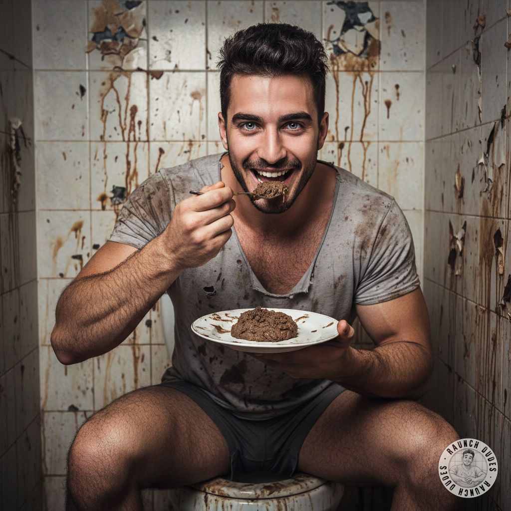 Nothing hotter than a gorgeous guy savoring a plate of shit like it’s the finest delicacy. 😈🍽️ #gayscat #perverts...