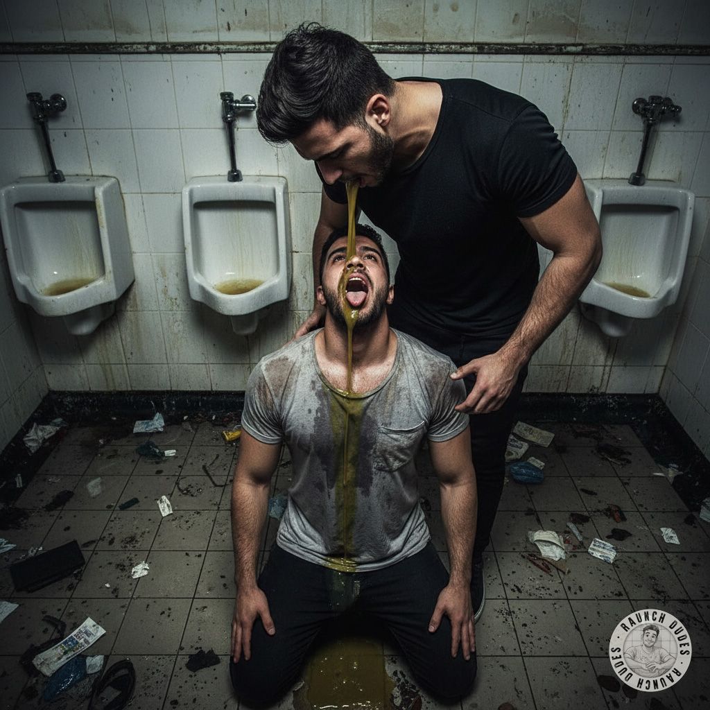 Nothing hotter than a sneaky gag reflex in a public restroom. Watching him choke on his own puke, eyes watering, lips...