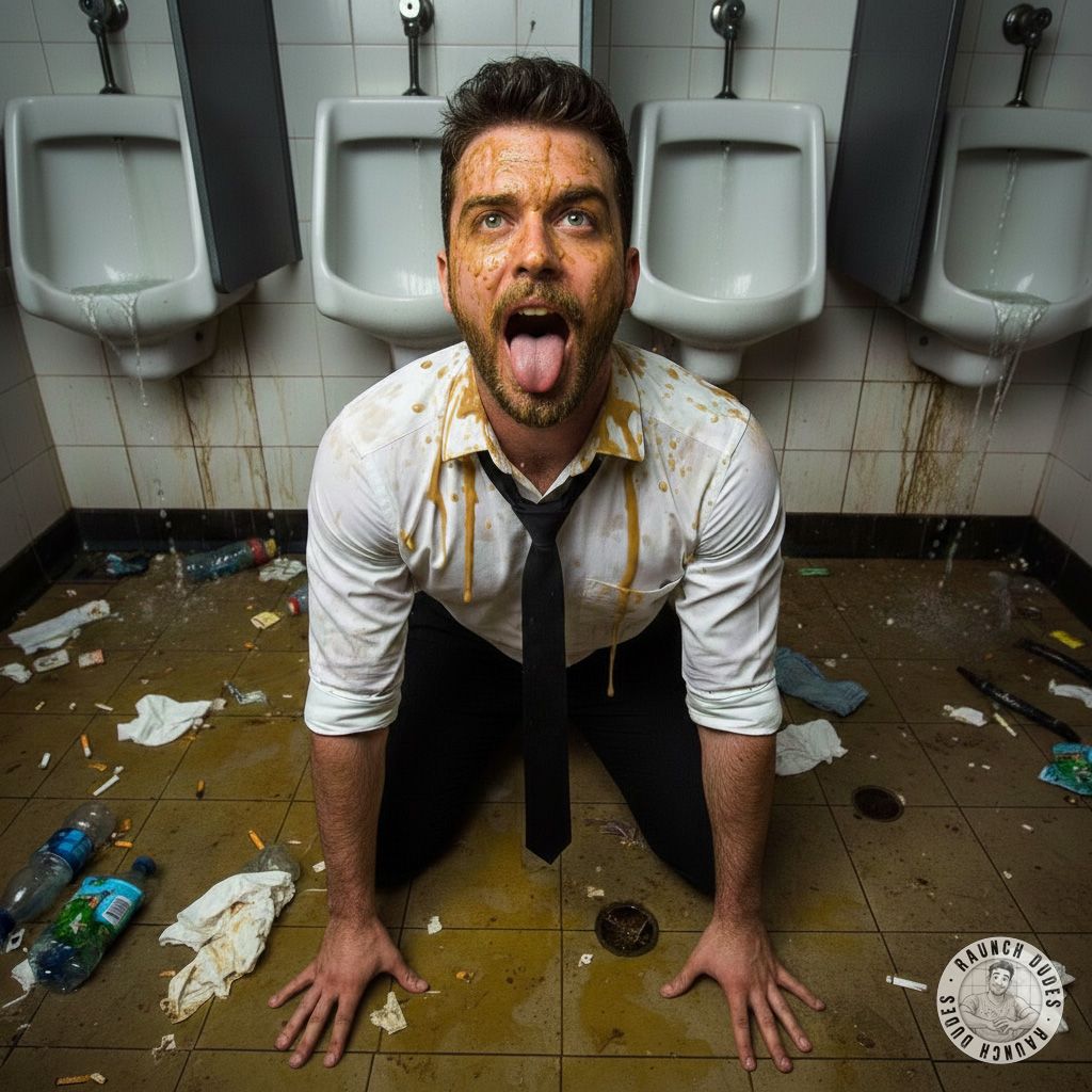 Covered in puke, but craving more—this pervert’s face is a mess, and he’s begging for another round. 🤮💦 #gaypuke #toilet...