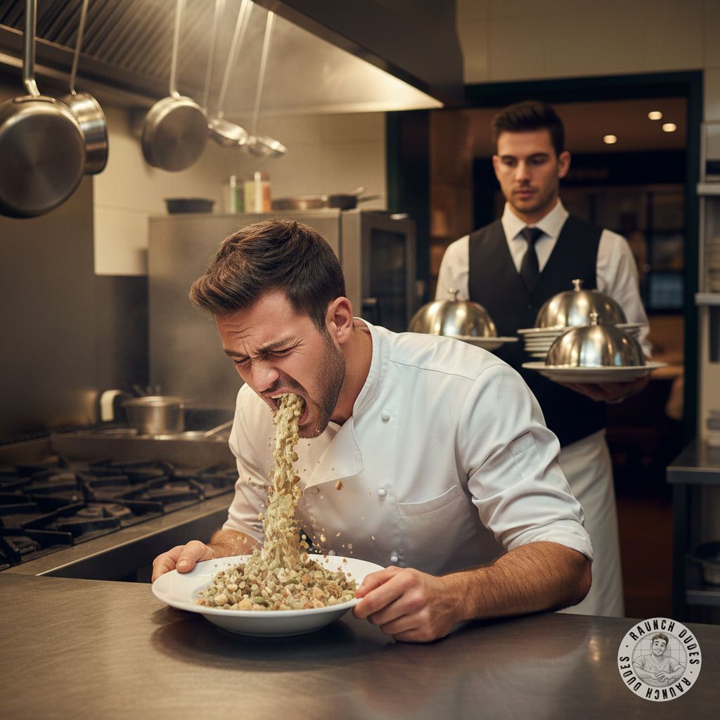 The dish is almost good to go 🥣🍽️ #gaypuke #perverts #chefs #dirtykitchen