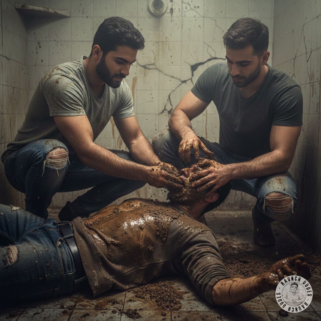 Two hot Arab boys covering a pervert in shit—pure filthy bliss. 😈💦 Who else loves a good gayscat session? #gayscat...