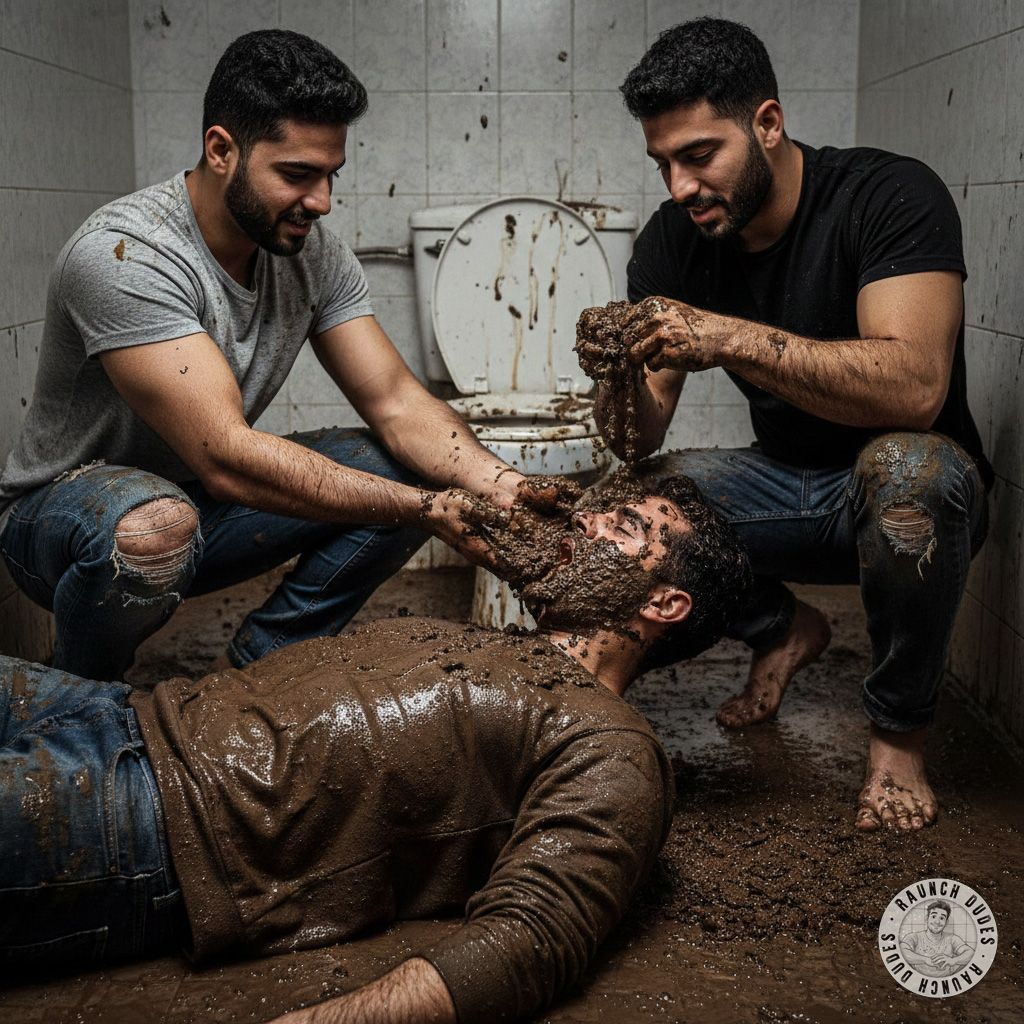 Two ripped guys covering a filthy pervert in shit—pure, raw, and unapologetically hot. 😈💦 #gayscat #dirtyfantasy...