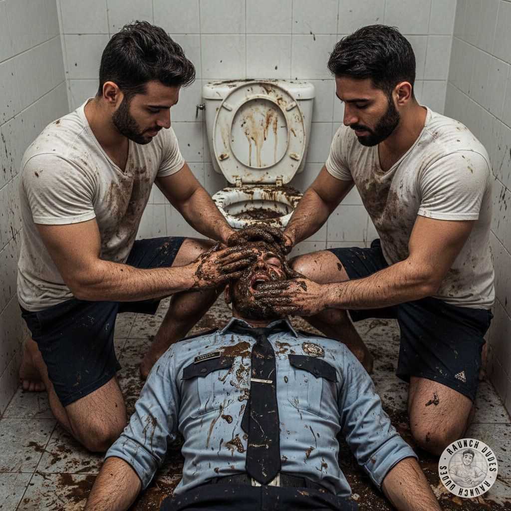 Two ripped guys covering a cop in shit—dirty, raw, and oh-so-hot. 😈💦 Who’s ready for a filthy fantasy? #gayscat #perverts...