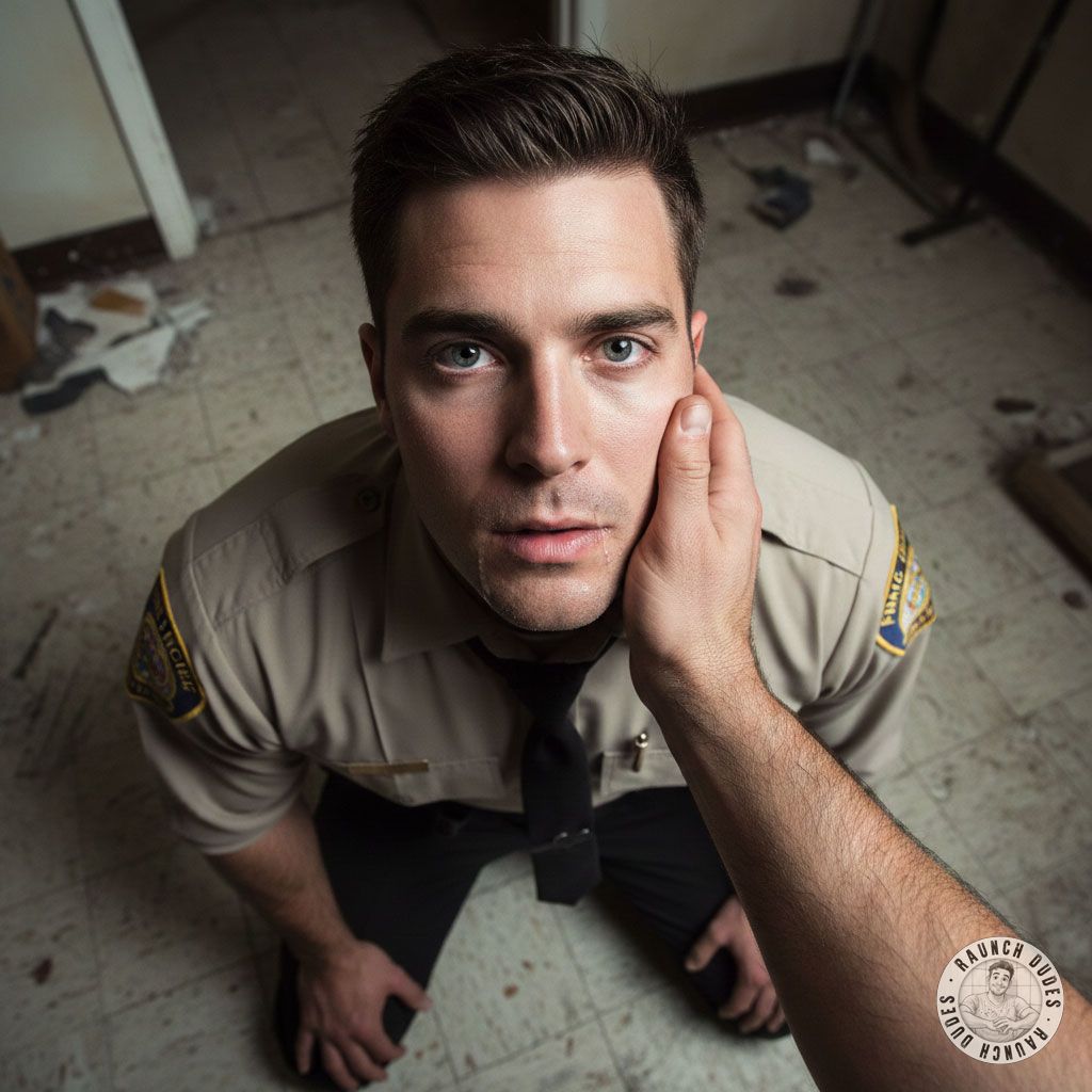Officer’s uniform never looked so hot when he’s on his knees, ready to serve. 😈👮‍♂️💦 #gayscat #perverts #dirtycops...