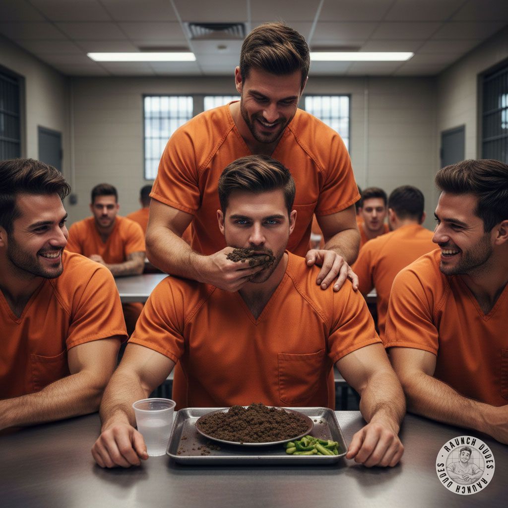 Watch this twisted inmate feed his cellmates shit at the mess hall—dirty, degrading, and so fucking hot. Who’s into a little...