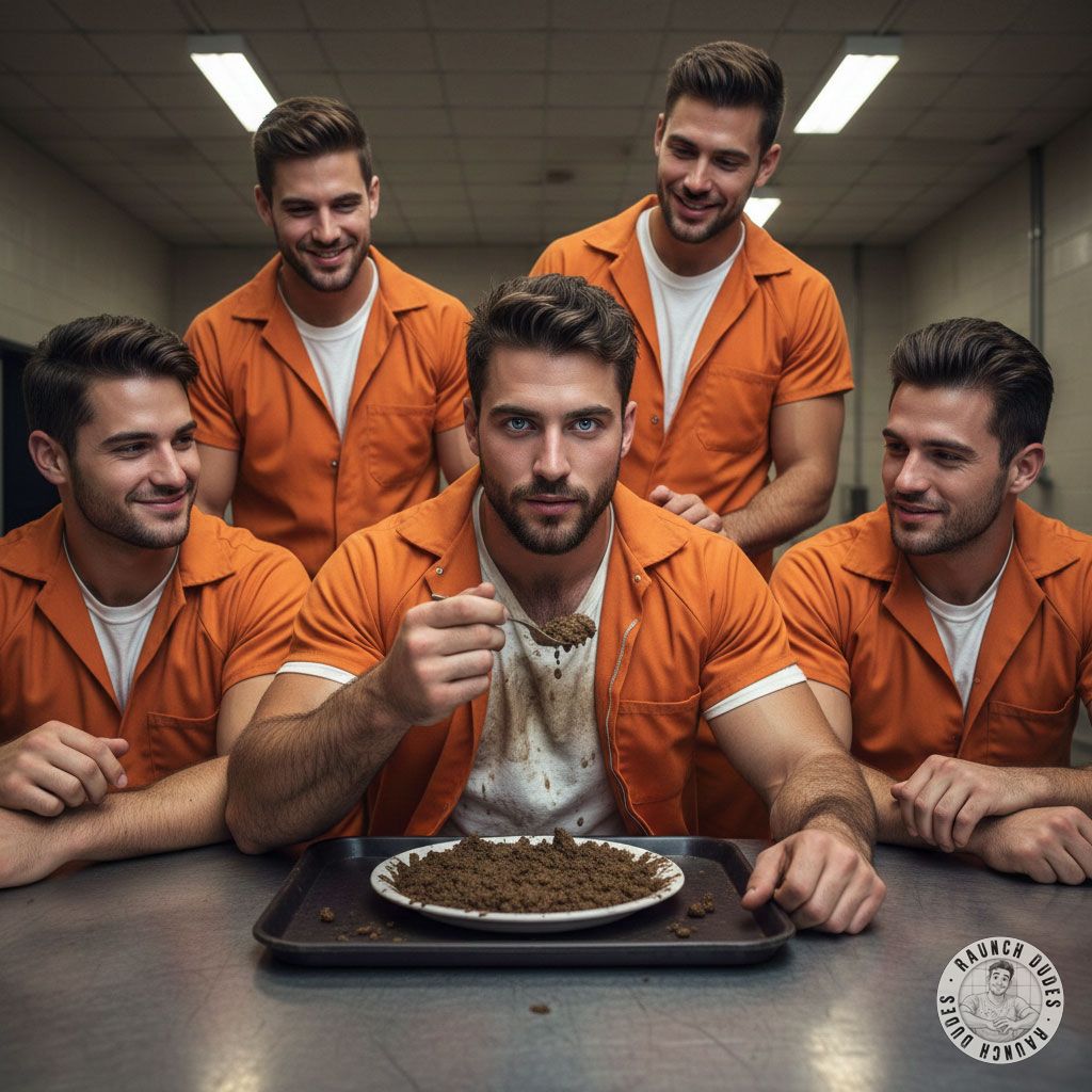 Nothing hotter than a prisoner getting down on his knees in the prison cafeteria, licking up every last drop of filth like...