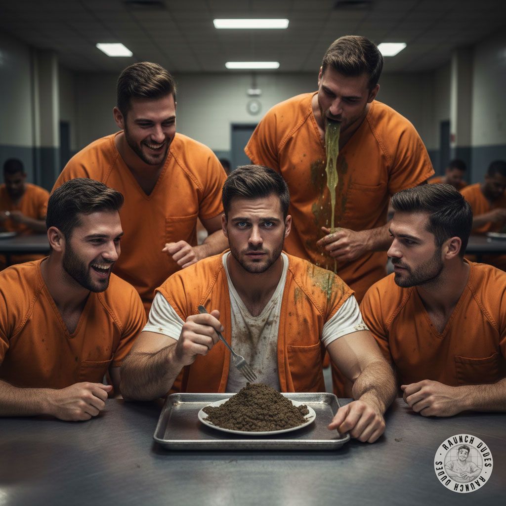 Nothing hotter than a prisoner enjoying his shit plate in front of everyone. 😈🔥 The ultimate power move—dirty, raw, and...