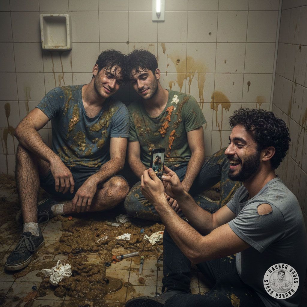 Two hot guys getting wild in a public restroom, licking each other’s shit like it’s the tastiest treat. 😈💦 Who’s jealous?...