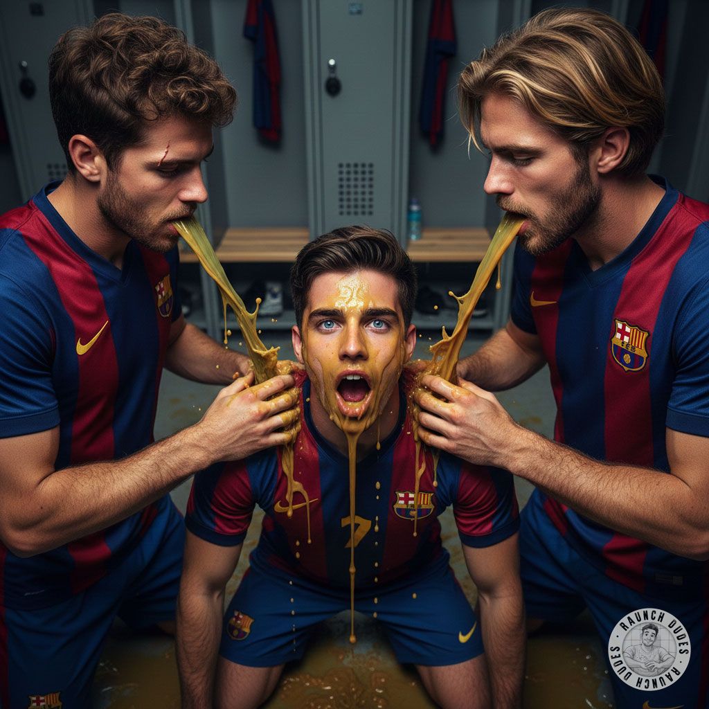 Nothing hotter than getting covered in puke by your teammates after a wild night. 😈💦 #gaypiss #dirtyathletes #gangbang