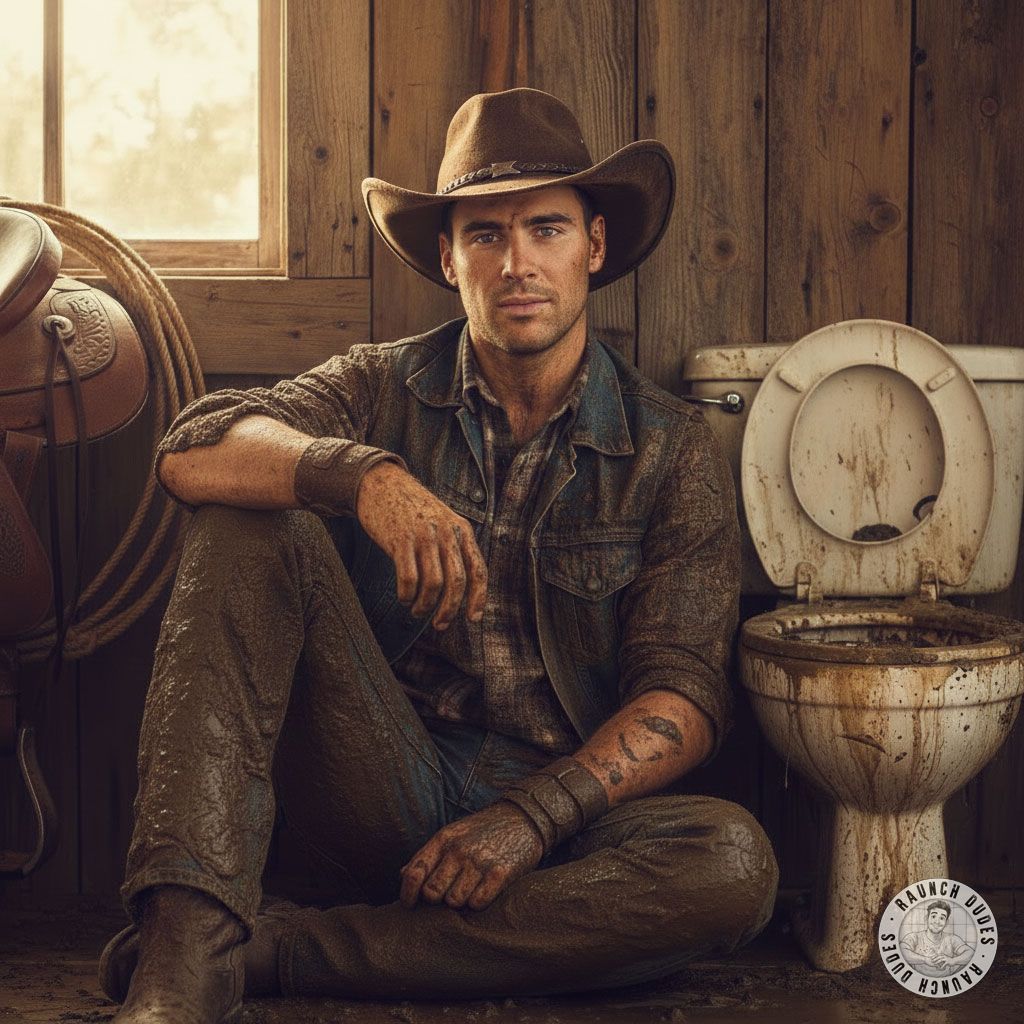 Ride the wild side with this cowboy, lounging next to the throne like a true king of filth. 🤠💩 Who’s ready to get down and...