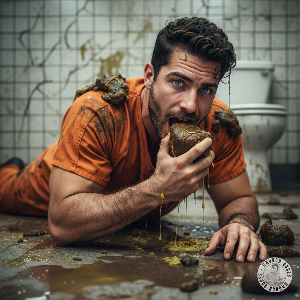 Nothing hotter than a prisoner feasting in his own mess—vomit, shit, and pure filth. The ultimate power fantasy. gaypuke...