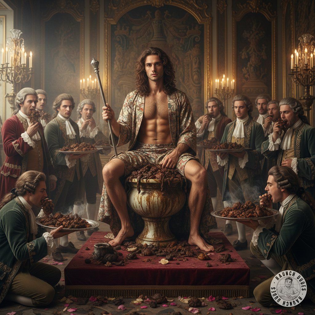 Imagine the 1600: a French noble serves shit to his guests, and they lap it up like the perverts they are. 😈🍑 #gayscat...