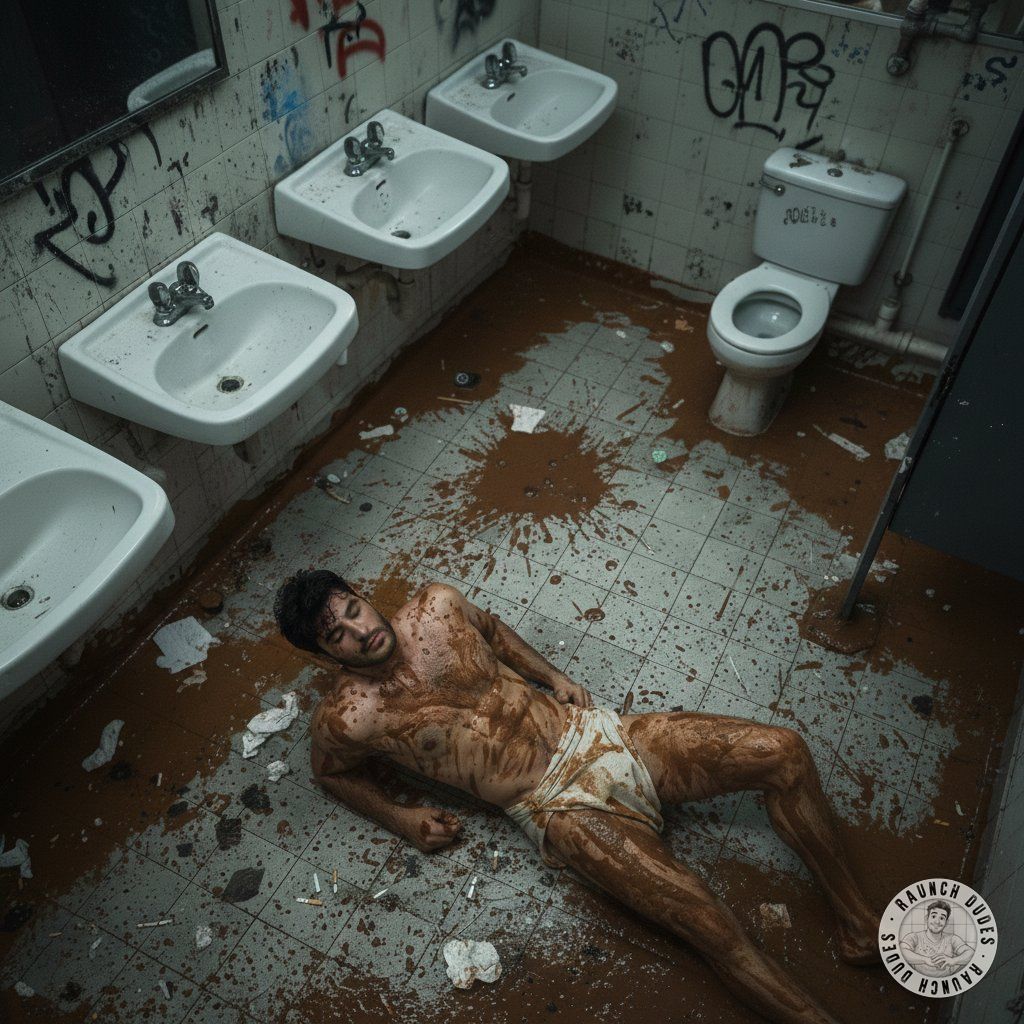 Nothing hotter than a guy getting covered in shit on a public bathroom floor 😍🔥 Dirty, wild, and totally irresistible....