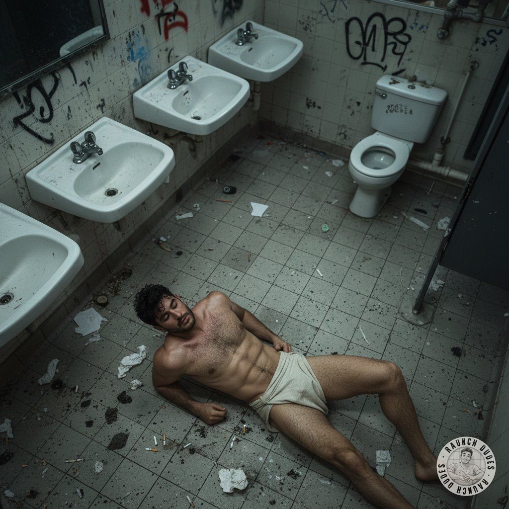 Dirty pig on his knees, begging to be fucked on the bathroom floor. 😈🔥 Who’s ready to make him scream? #perverts...