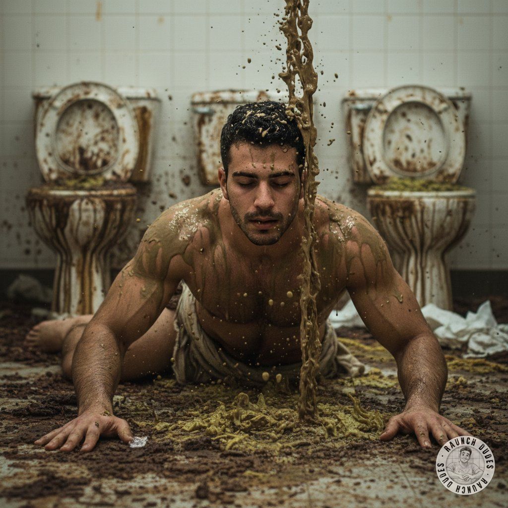 Nothing hotter than a guy getting covered in shit on a public bathroom floor. The filth, the thrill—pure gay perversion at...