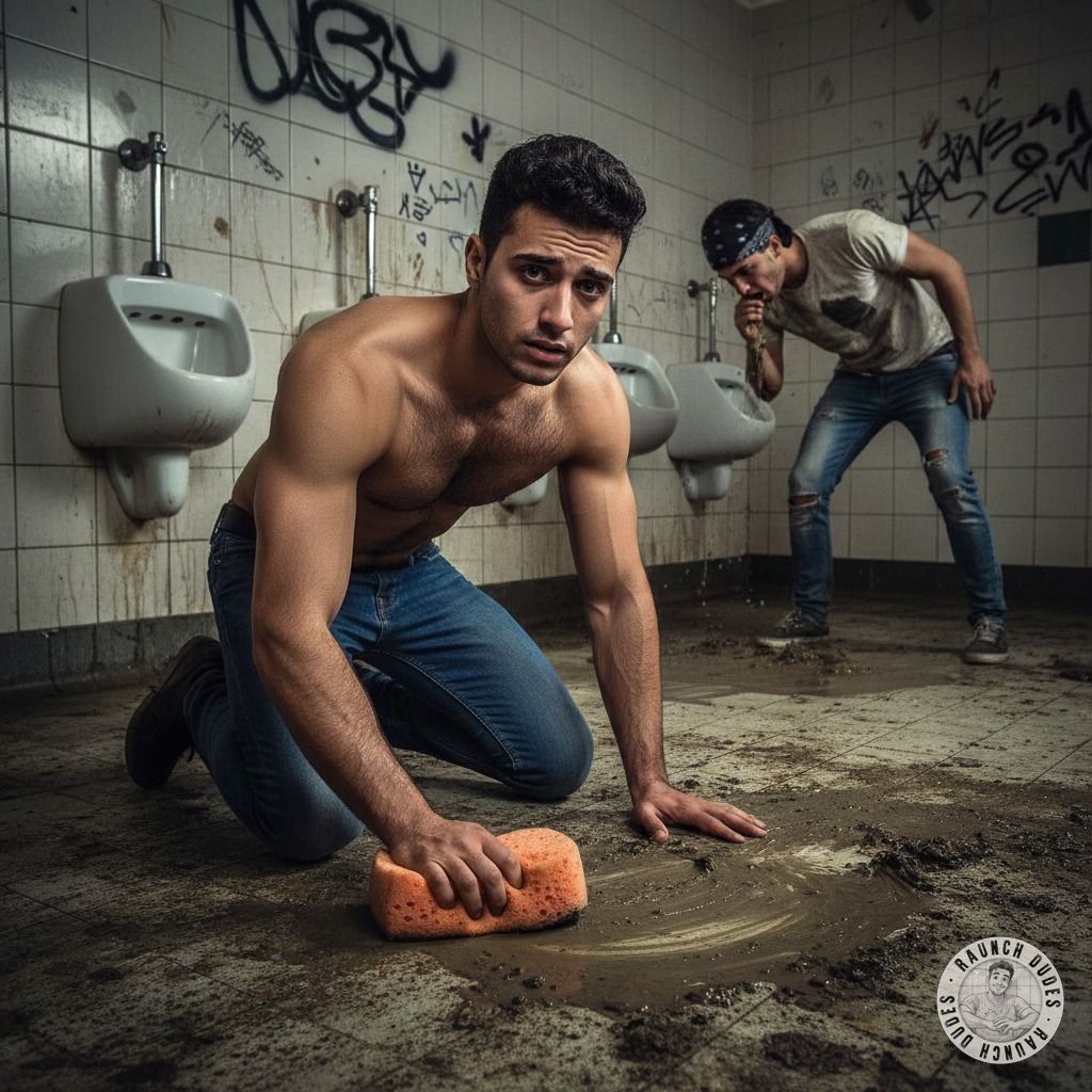 Nothing hotter than a young handyman scrubbing shit off the floor while a boy pukes nearby. 😈🔥 #gayscat #dirtyfantasy...