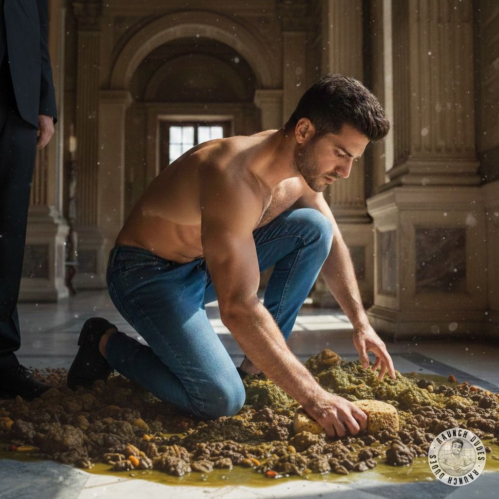 Nothing hotter than a young handyman scrubbing shit off the floor while a boy pukes nearby. The mess, the chaos, the raw...