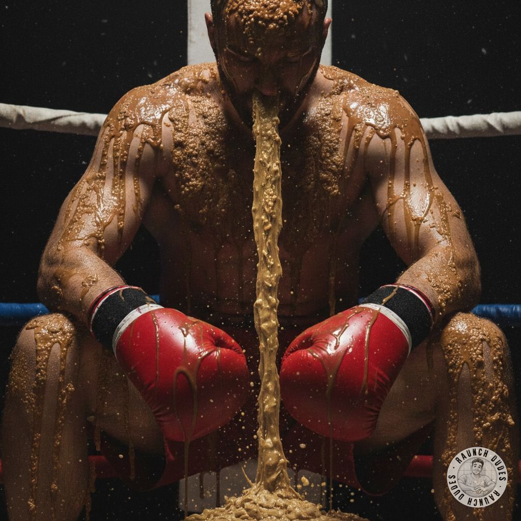 Nothing hotter than a sweaty fighter covered in shit, puking his guts out on the ring. 💦🔥 #gayscat #perverts #boxers