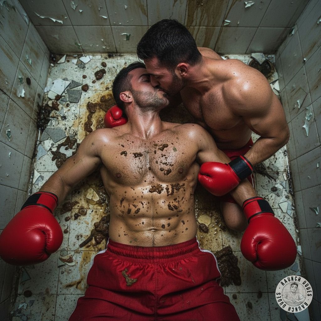 Nothing beats a sweaty, post-workout session where you’re sprawled in the filth, kissing your teammate while your cock gets...