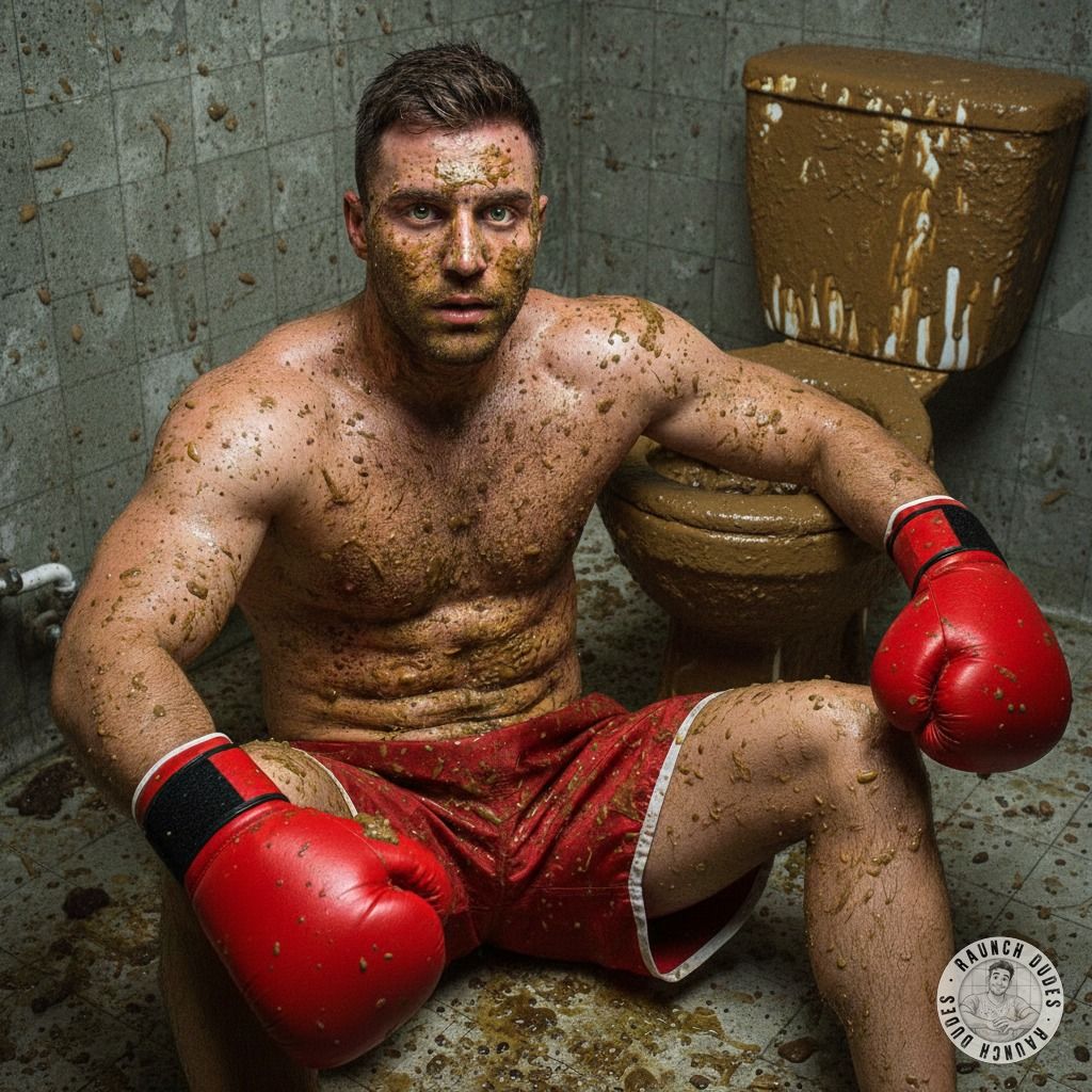 Nothing hotter than a sweaty fighter taking a break in the shitter, covered in filth. 💦🔥 #gayscat #perverts #boxers...