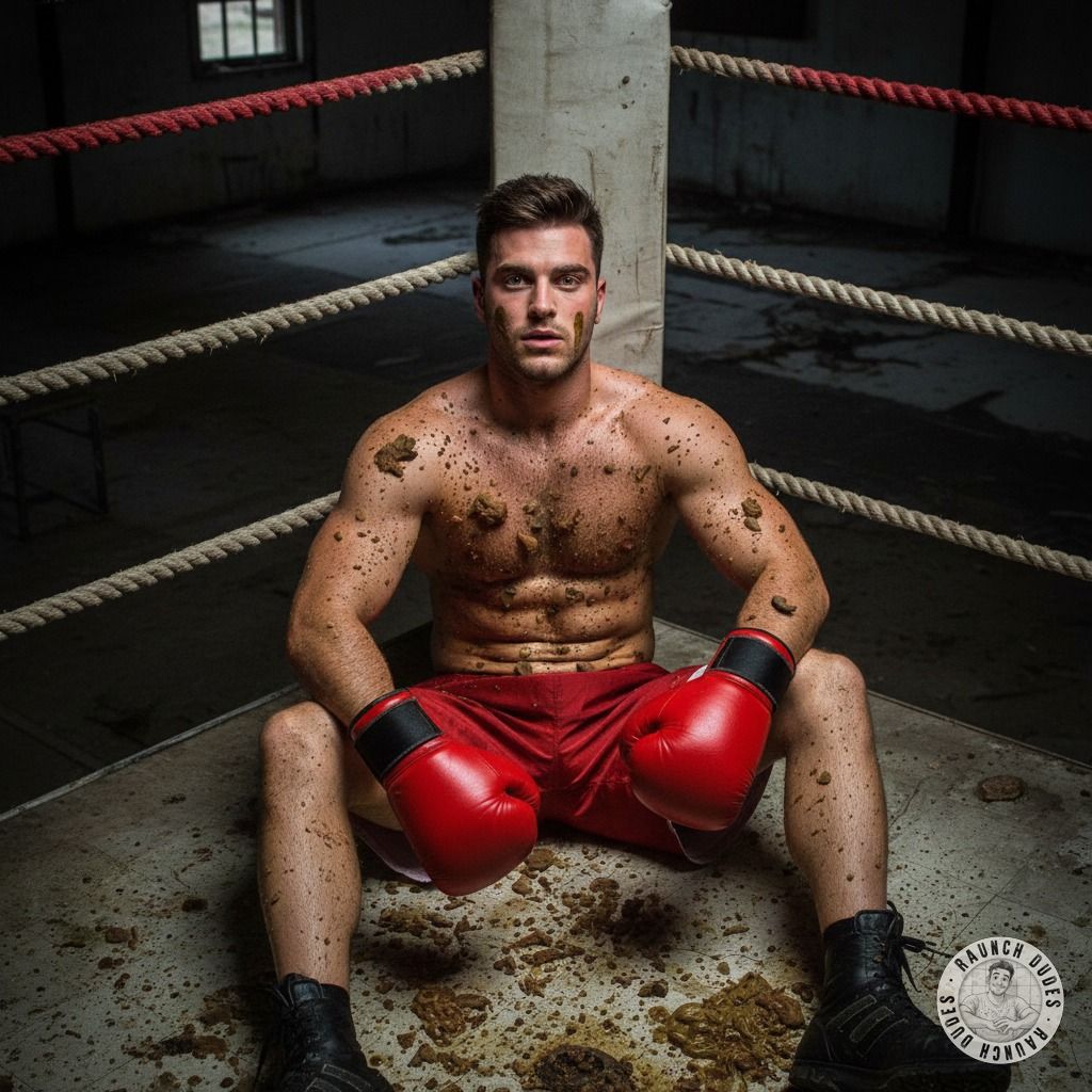 🔥💦 The champ’s covered in shit—glistening, sticky, and so damn hot. Who’s ready to lick it off? 😏🍑 #gayscat #perverts #boxers