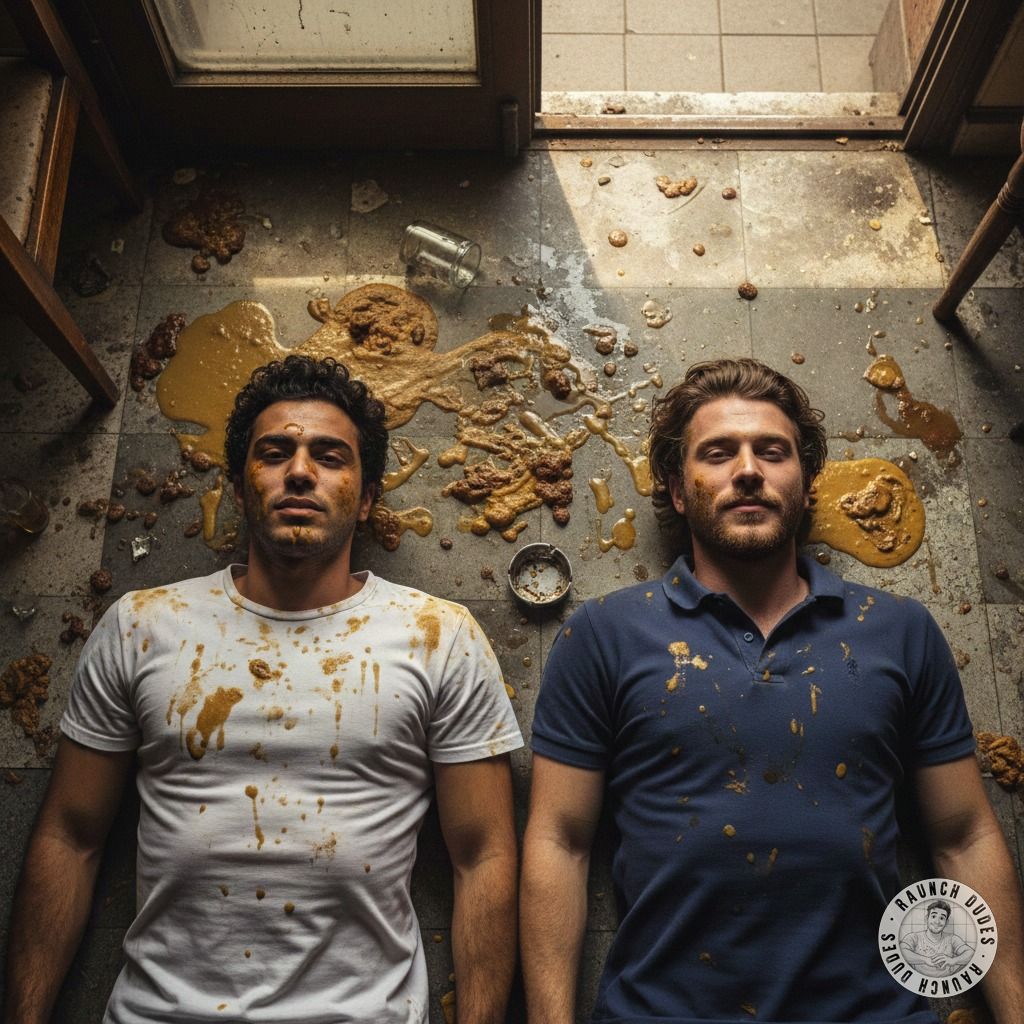 Two depraveds boys lost in a mess of vomit and shit, their bodies tangled in filth. The stench is intoxicating, the pleasure...