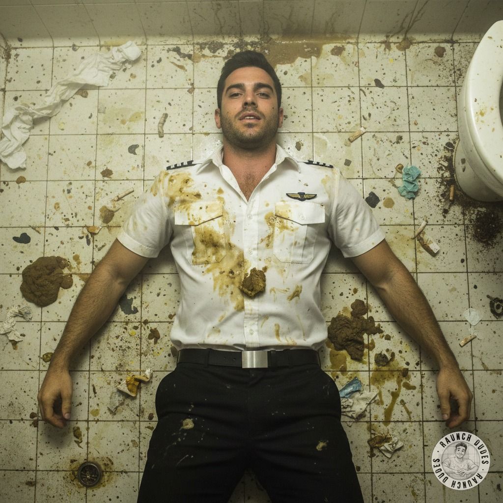 Pilot’s depraved fantasy: sprawled in vomit & shit, surrendering to filth. The ultimate taboo thrill—no limits, no shame....