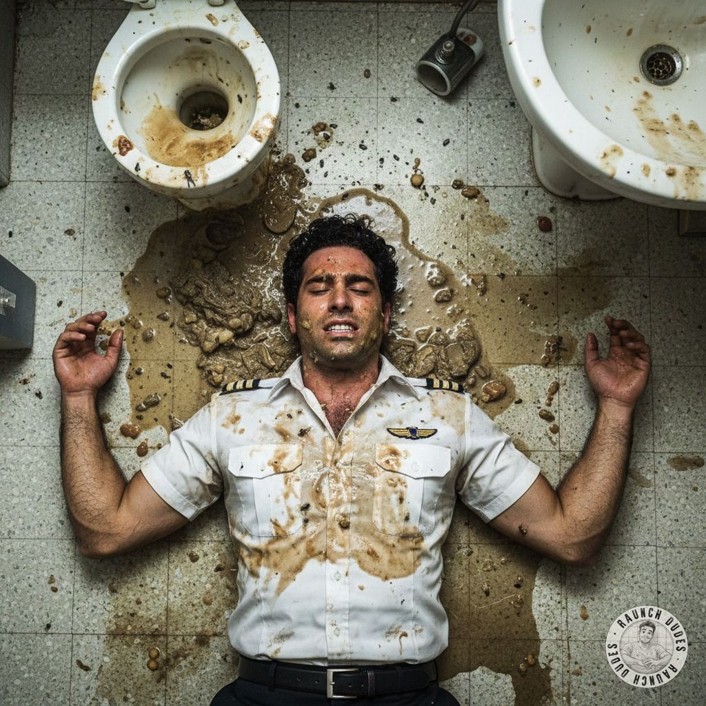 Pilot’s depraved fantasy: sprawled in vomit & shit, surrendering to filth. The ultimate taboo thrill—no limits, no shame....