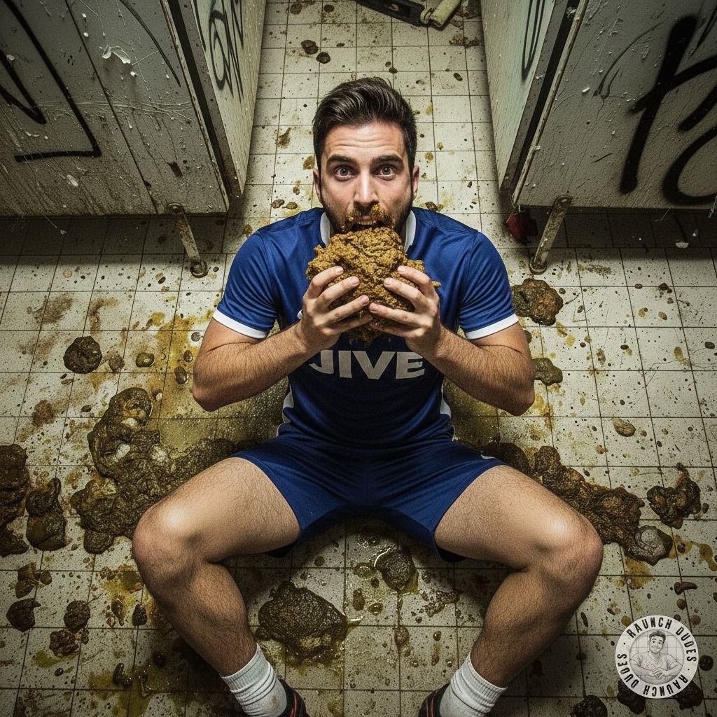 Nothing hotter than a sweaty athlete getting down & dirty in a filthy toilet, licking every last drop of scat off the seat....