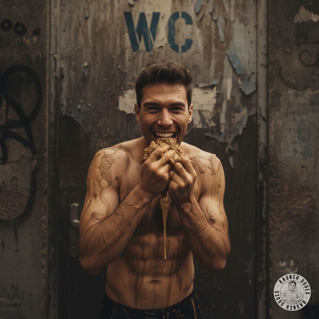 Nothing beats the thrill of finding a fresh pile in a grimy public toilet—scooping it up, savoring every dirty bite. 😈💩 Pure...