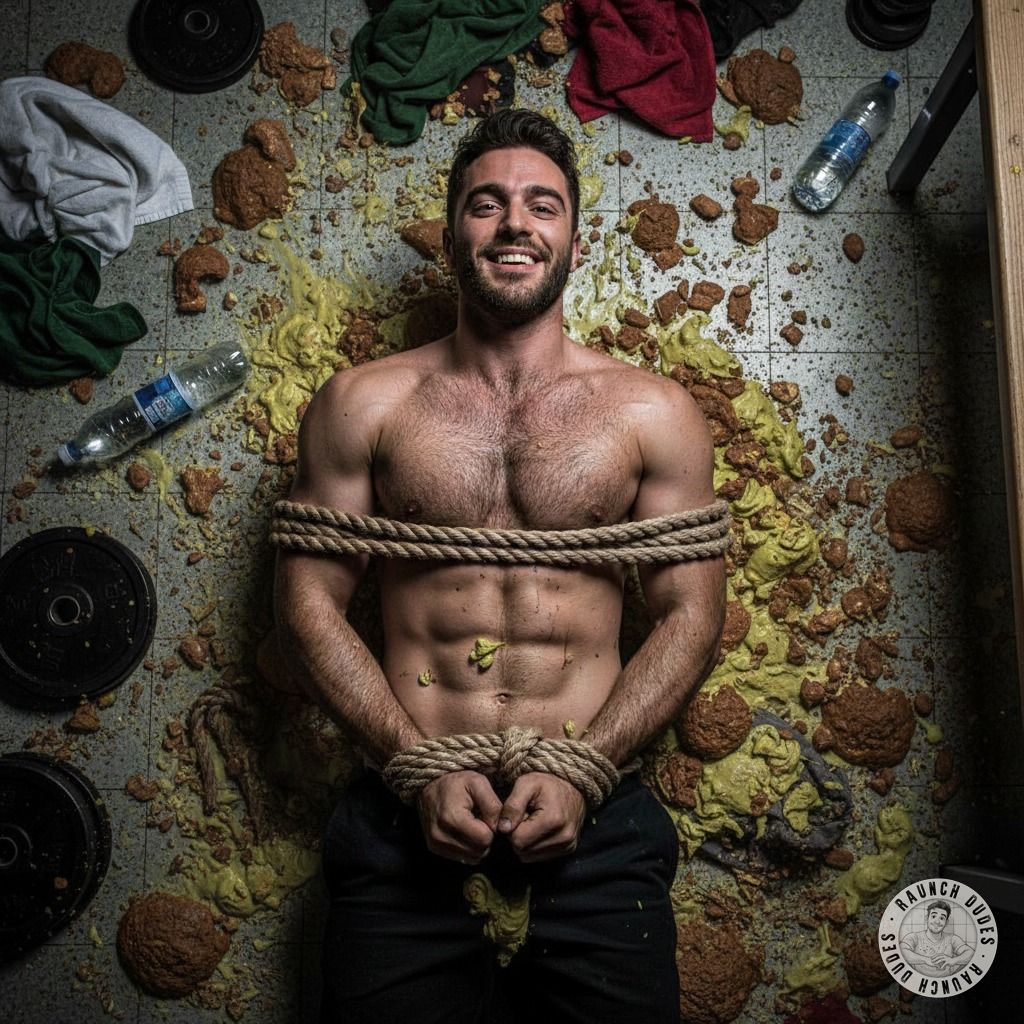 Bound in puke & shit, this depraved boy is living his filthy fantasy. The messier, the better—no shame, just pure, twisted...