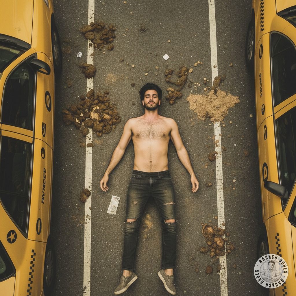 Stretched out in the street, covered in vomit and shit—this depraved boy is living his filthiest fantasy. 😈💦 #gaypuke...