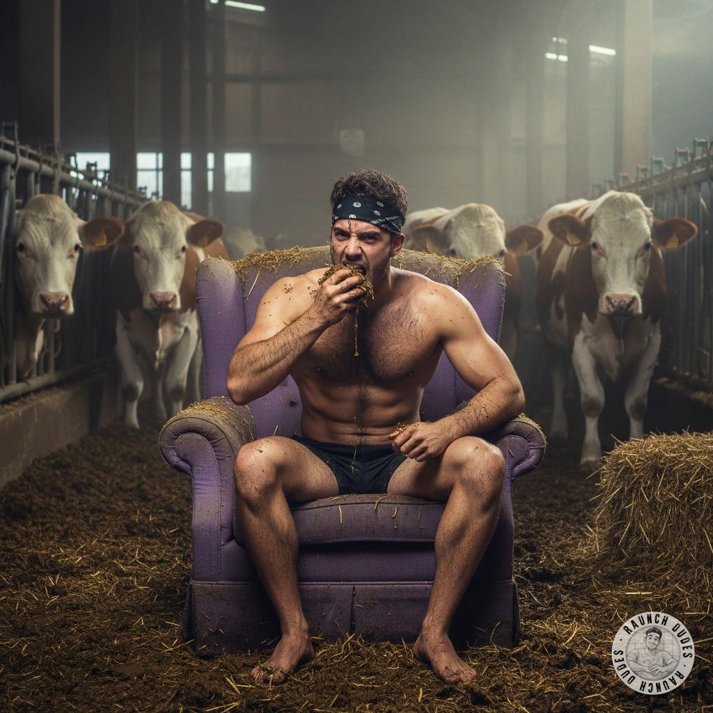 Fresh cow shit never tasted so good 😋🐄💦 That rustic, earthy flavor is pure perfection. Who knew farm life could be this...