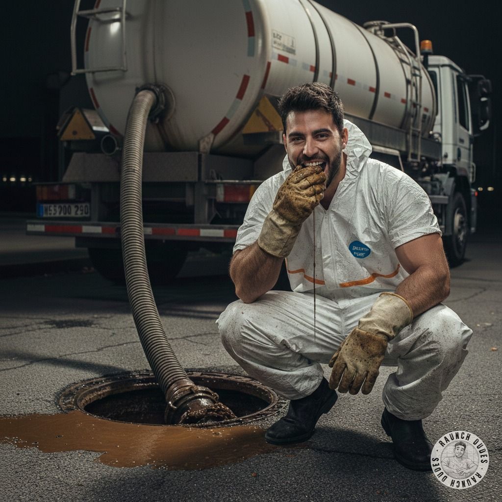 Found his dream job—this Spanish pervert loves fresh shit! 💩😋 Every drain clean is a feast. #gayscat #filth #workers...