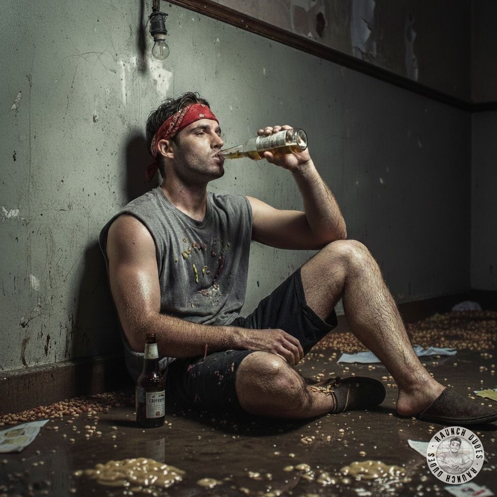 Nothing hotter than a guy getting wasted in his own mess—beer, vomit, and shit all over him. 😍🍺💦 #gayscat #perverts...