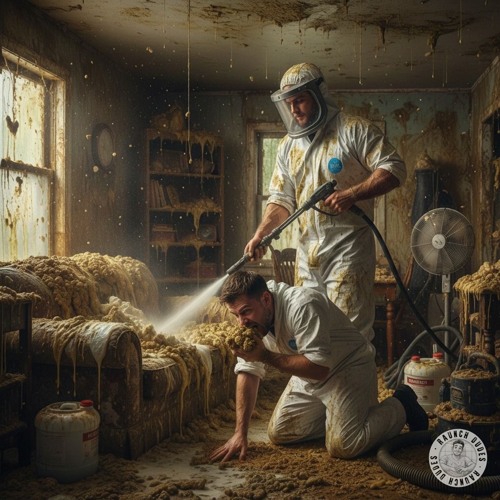 Biohazard cleaners with the dirtiest jobs—literally. 😏 Who else loves the thrill of scrubbing away the mess from wild...