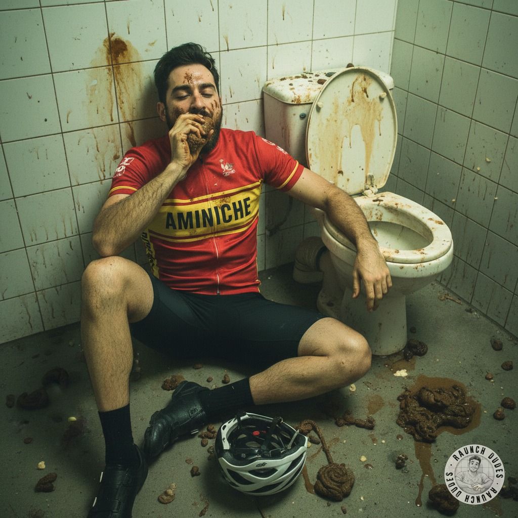 Just delivered your order, but I couldn’t resist taking a detour to the public toilet—nothing like a fresh scat snack to...