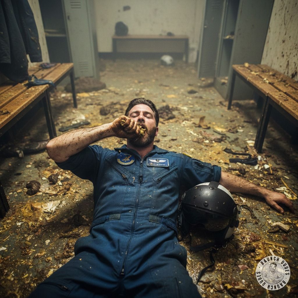 Pilot’s got a filthy secret—mid-flight, he’s sprawled in his own mess, loving every second of it. The thrill of being...