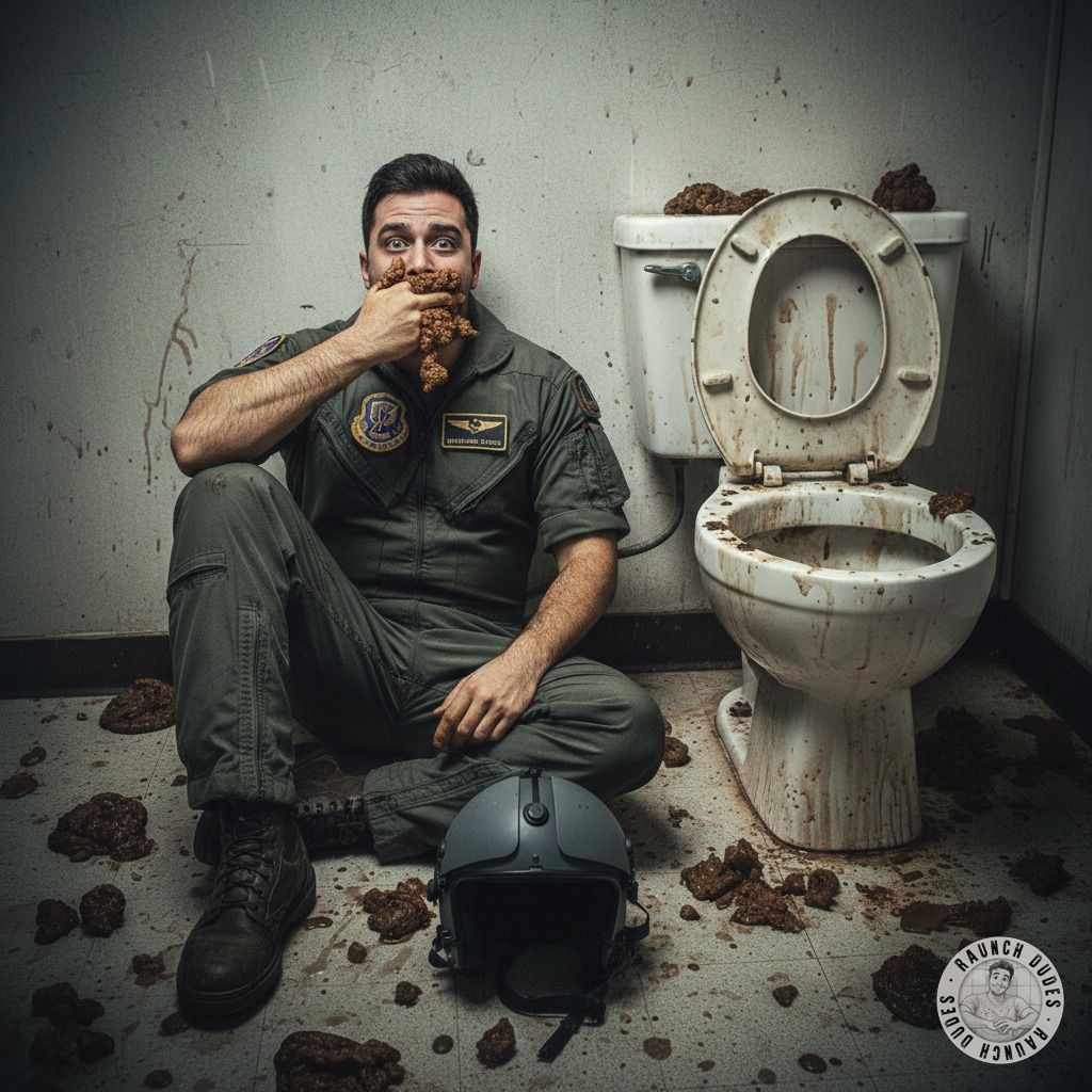 Pilot’s dirty secret: devouring shit straight from the toilet like a true pervert. 😈💦 #gayscat #filth #military #toilet...