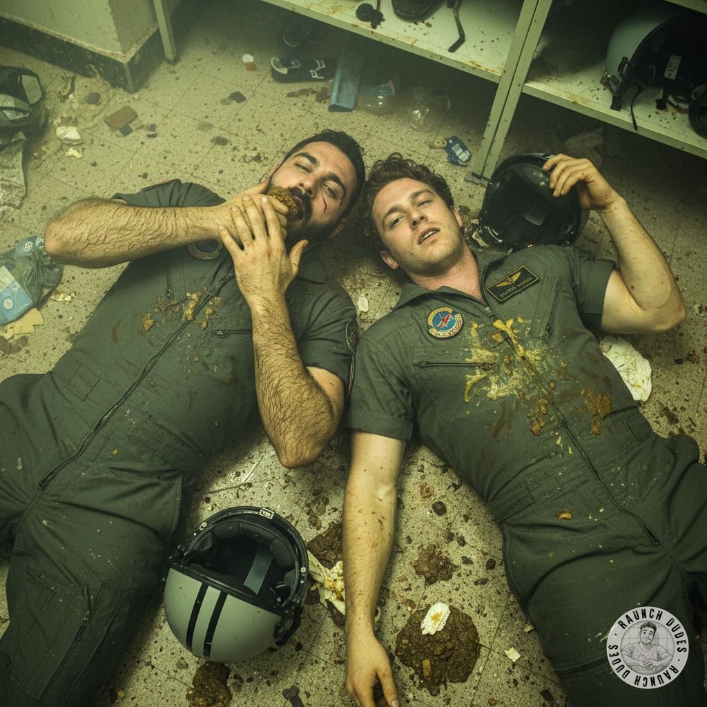 Two depraveds pilots devouring filth on the floor—dirty, desperate, and loving every second. Who’s joining us in this...