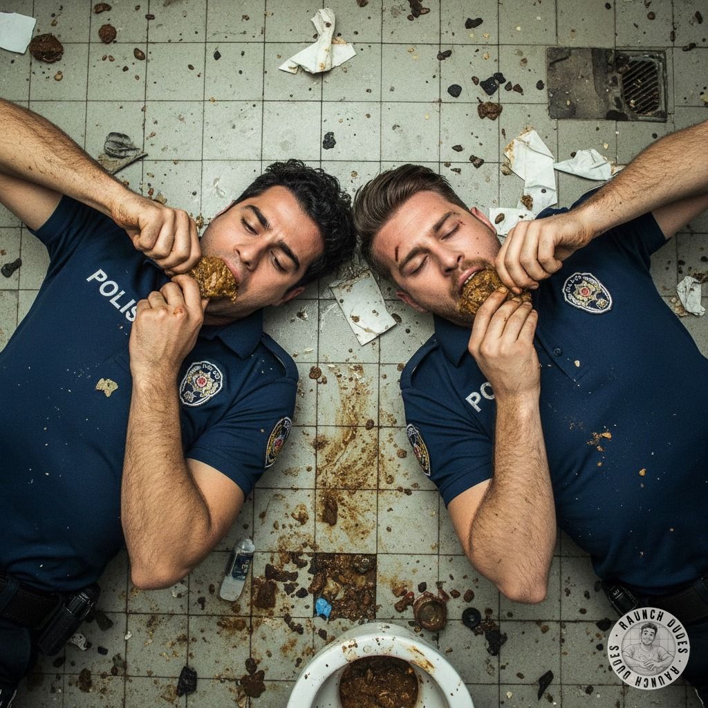 Two Spanish cops can’t resist a good scat session. 😈💦 Who’s joining them in this filthy fantasy? #gayscat #dirtycops...