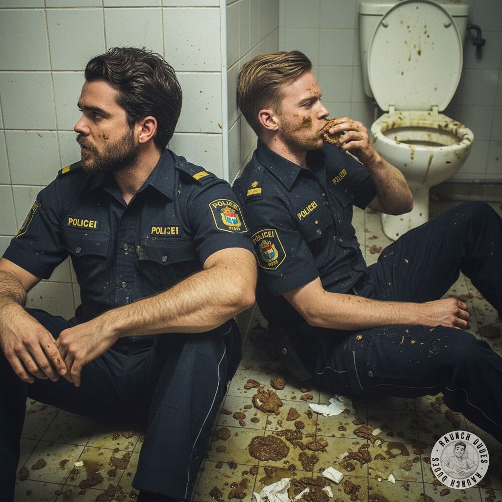 Two hot cops getting down in a public restroom, licking each other’s asses like it’s their last meal. 😈🍑 #gayscat #dirtycops...